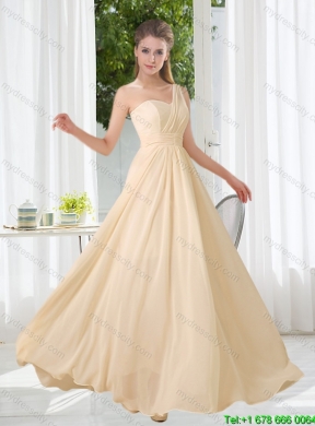 New Arrival Empire Ruching 2015 Summer Floor Length Dama Dresses