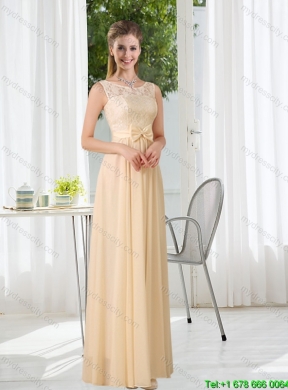 New Arrival Empire Ruching 2015 Summer Floor Length Dama Dresses