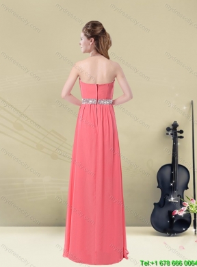 Top Seller 2015 Fall Strapless Beaded Dama Dresses Floor Length