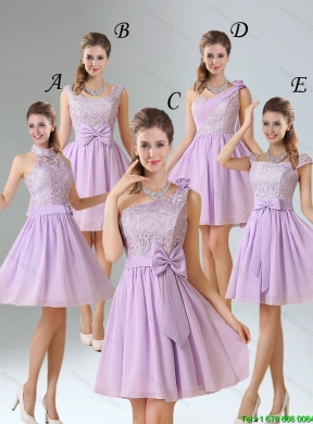 2015 Summer Perfect Chiffon Dama Dress with Ruching Bowknot