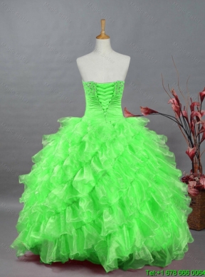 2015 New Style Quinceanera Dresses with Beading and Ruffles