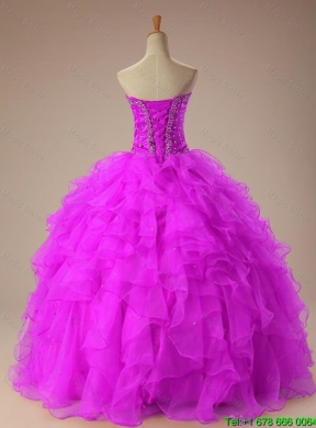 2015 Summer Sweetheart Quinceanera Dresses with Beading