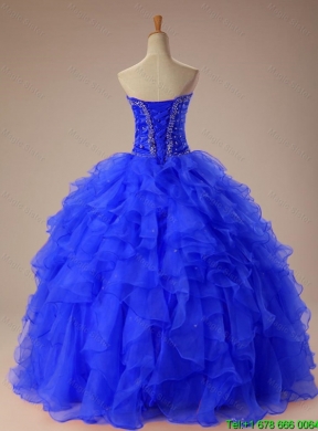 Artistic Beaded and Ruffles Quinceanera Dresses in Organza