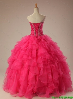 Fashionable Sweetheart Quinceanera Dresses with Beading and Ruffles for 2015