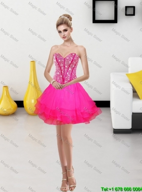 2016 Fall New Style Beading and Ruffles Sweetheart Quinceanera Dresses