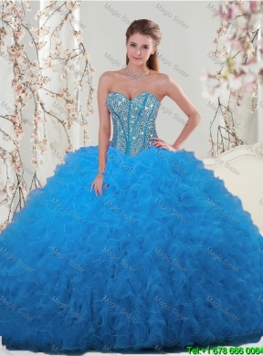 2016 Spring Pretty Sweetheart Floor Length Beaded Detachable Quinceanera Dresses