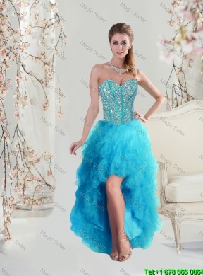 2016 Winter Detachable Sweetheart Beaded and Ruffles Quinceanera Dresses