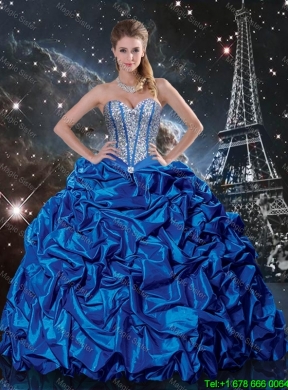 Beautiful 2016 Fall Sweetheart Detachable Quinceanera Dresses with Beading and Pick Ups