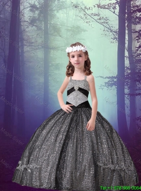 2015 Fall Classical Ball Gown Sweetheart Appliques Matching Sister Dresses in Black