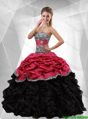 2015 Fall Perfect Strapless Zebra Matching Sister Dresses in Multi Color