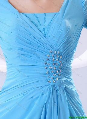 Gorgeous Beading Aqua Blue Prom Dresses in 2016