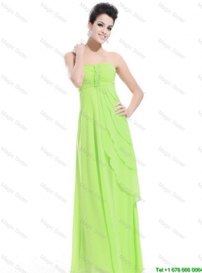 New Arrivals Strapless Beaded Prom Dresses in Spring Green