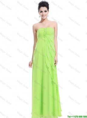 New Arrivals Strapless Beaded Prom Dresses in Spring Green