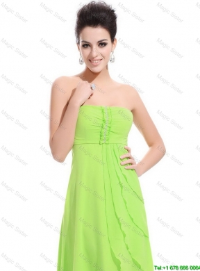 New Arrivals Strapless Beaded Prom Dresses in Spring Green