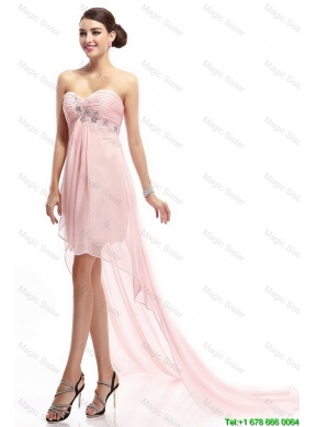 Best Selling Sweetheart Beaded Prom Gowns with High Low