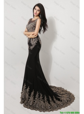 Gorgeous Mermaid Appliques and Beaded Prom Dresses in Black