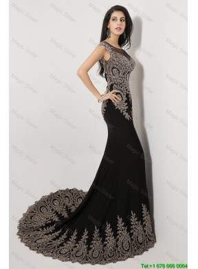 Gorgeous Mermaid Appliques and Beaded Prom Dresses in Black