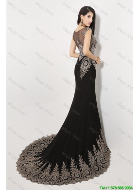 Gorgeous Mermaid Appliques and Beaded Prom Dresses in Black