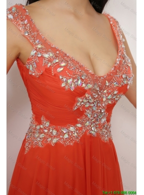 New Arrivals Brush Train Prom Dresses with High Slit and Beading