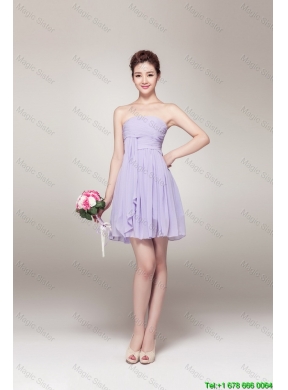 New Style Strapless Prom Gowns with Mini Length