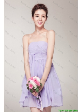 New Style Strapless Prom Gowns with Mini Length