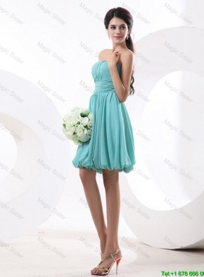 Most Popular Mini Length Aqua Blue Prom Dresses with Strapless