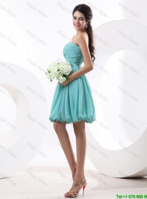 Most Popular Mini Length Aqua Blue Prom Dresses with Strapless