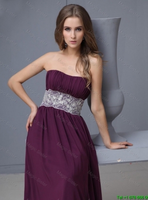 2015 Beautiful Strapless Laced Prom Dresses with Brush Train