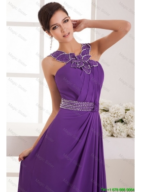 2015 Classical Empire Straps Prom Dresses with Beading