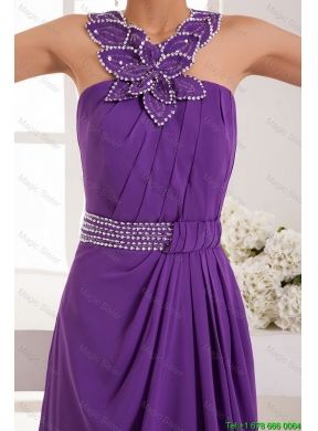 2015 Classical Empire Straps Prom Dresses with Beading