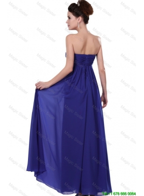 2016 Elegant Strapless Prom Dresses in Royal Blue