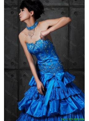 Discount A Line Sweetheart Prom Dresses with Ruffled Layers