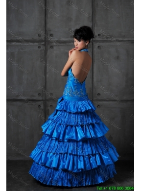 Discount A Line Sweetheart Prom Dresses with Ruffled Layers