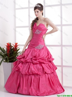 2015 Elegant A Line Sweetheart 2016 Prom Gowns with Pick Ups and Beading