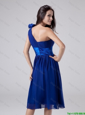 2016 Wonderful One Shoulder Belt Short Prom Dress in Royal Blue