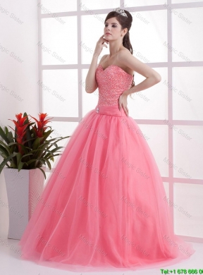 New Arrivals A Line Sweetheart Prom Dresses in Watermelon