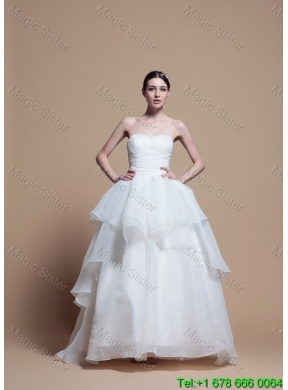 Designer Ball Gown Sweetheart Wedding Dresses with Ruching