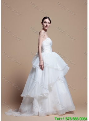 Designer Ball Gown Sweetheart Wedding Dresses with Ruching