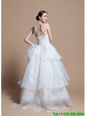 Designer Ball Gown Sweetheart Wedding Dresses with Ruching