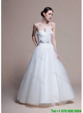 2016 Custom Made A Line Sweetheart Wedding Dresses with Ruching