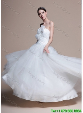 2016 Custom Made A Line Sweetheart Wedding Dresses with Ruching