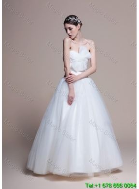 2016 Custom Made A Line Sweetheart Wedding Dresses with Ruching