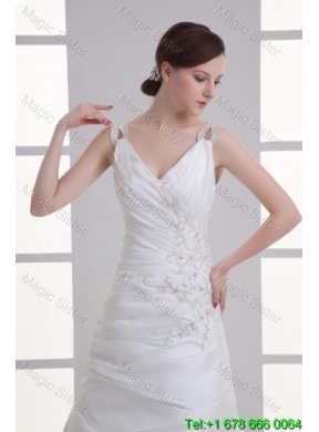 2016 Perfect Mermaid Straps Wedding Dresses with Appliques and Beading