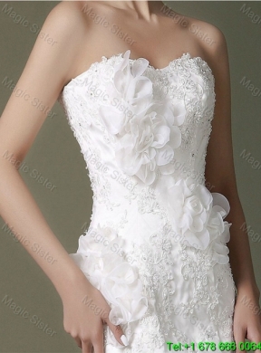 Brand New Beading Lace Wedding Dresses with Court Train