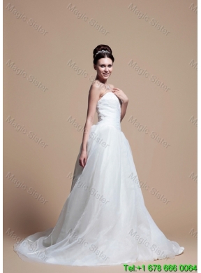 Perfect A Line Strapless Wedding Dresses with Beading in 2016