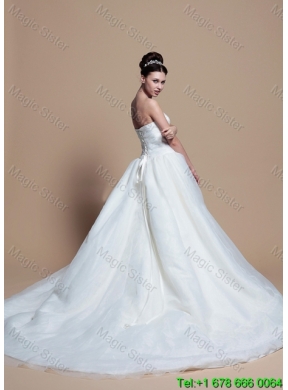 Perfect A Line Strapless Wedding Dresses with Beading in 2016