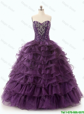 Custom Made 2016 Ball Gown Sweet 16 Dresses with Ruffled Layers