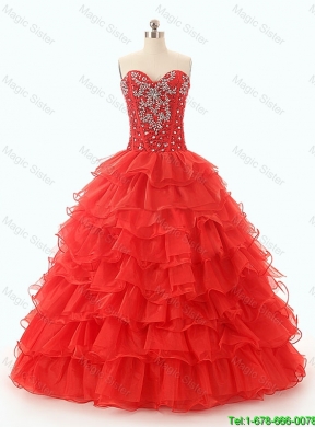 Custom Made 2016 Ball Gown Sweet 16 Dresses with Ruffled Layers