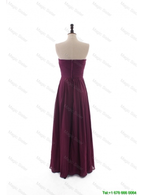 Custom Made Empire Strapless Ruching Prom Dresses with Beading