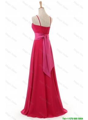 Most Popular Spaghetti Straps Long Red Prom Dress for 2016